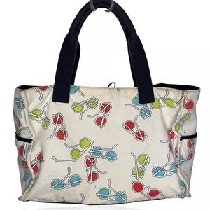 Kate Spade Cream Tote with Sunglasses Print